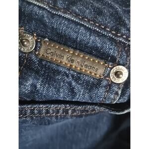 Vintage Calvin Klein Jeans Women's Flare‎ Leg Blue Denim Jeans 24x32 (Sz 1) Y2K